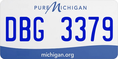 MI license plate DBG3379