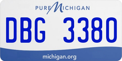 MI license plate DBG3380
