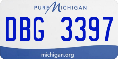 MI license plate DBG3397