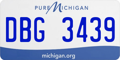 MI license plate DBG3439