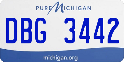 MI license plate DBG3442