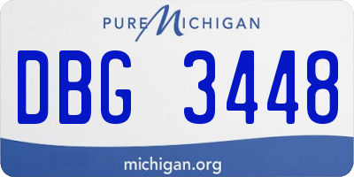 MI license plate DBG3448
