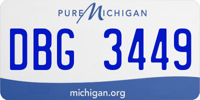 MI license plate DBG3449