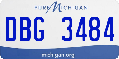 MI license plate DBG3484