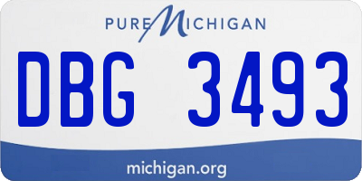 MI license plate DBG3493