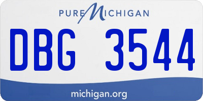 MI license plate DBG3544
