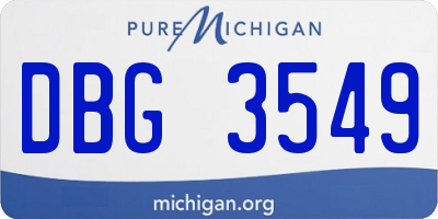MI license plate DBG3549