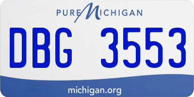 MI license plate DBG3553