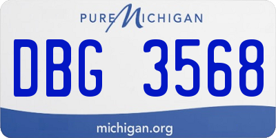 MI license plate DBG3568