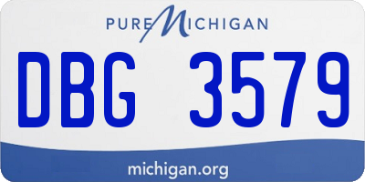 MI license plate DBG3579
