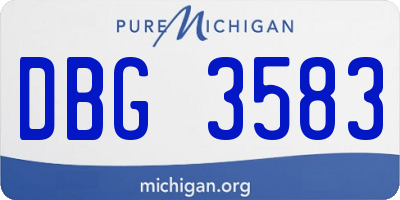 MI license plate DBG3583