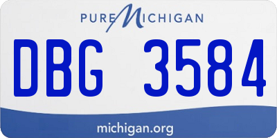 MI license plate DBG3584