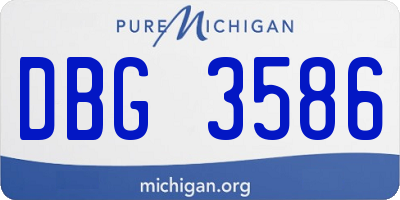 MI license plate DBG3586