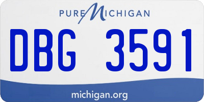 MI license plate DBG3591