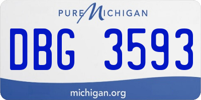 MI license plate DBG3593