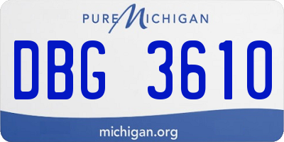 MI license plate DBG3610