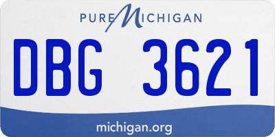 MI license plate DBG3621