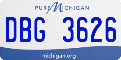MI license plate DBG3626