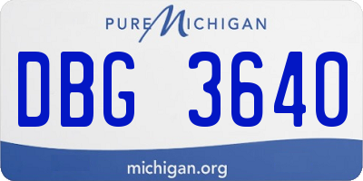 MI license plate DBG3640