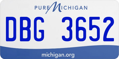 MI license plate DBG3652