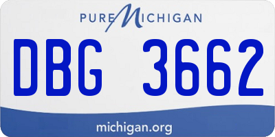 MI license plate DBG3662