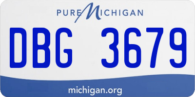 MI license plate DBG3679