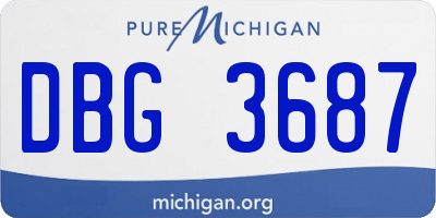 MI license plate DBG3687