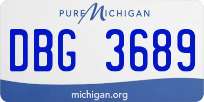 MI license plate DBG3689