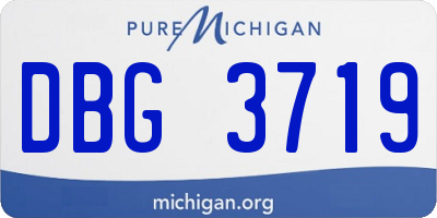 MI license plate DBG3719