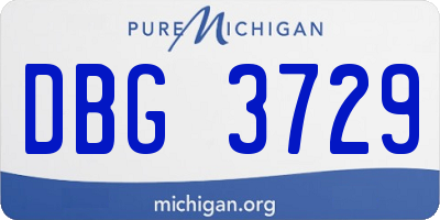 MI license plate DBG3729