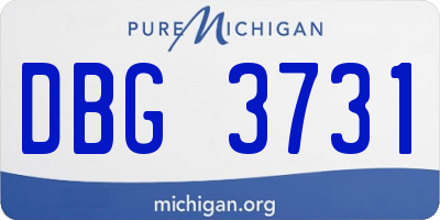 MI license plate DBG3731