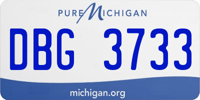 MI license plate DBG3733