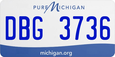 MI license plate DBG3736