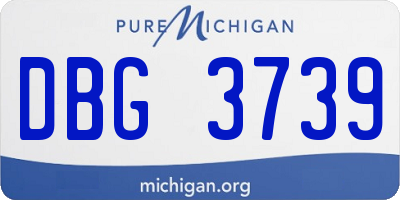 MI license plate DBG3739