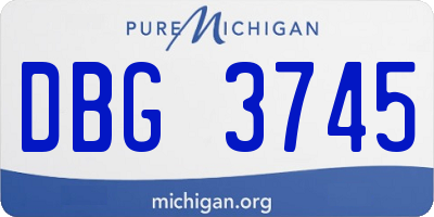 MI license plate DBG3745