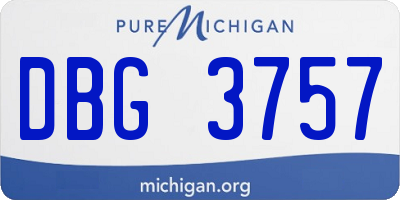 MI license plate DBG3757