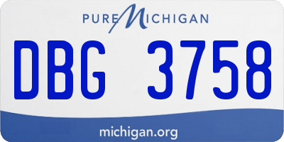 MI license plate DBG3758