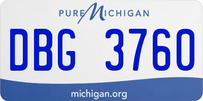 MI license plate DBG3760