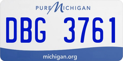MI license plate DBG3761