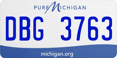 MI license plate DBG3763