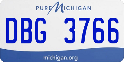MI license plate DBG3766