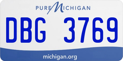 MI license plate DBG3769