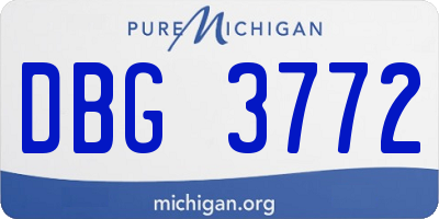 MI license plate DBG3772
