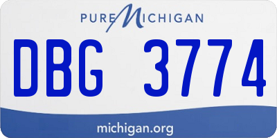 MI license plate DBG3774