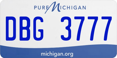 MI license plate DBG3777