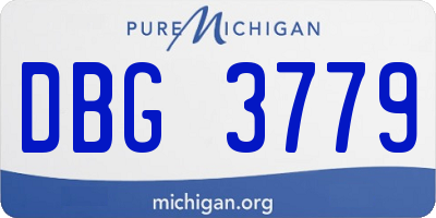 MI license plate DBG3779