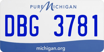 MI license plate DBG3781