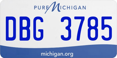 MI license plate DBG3785