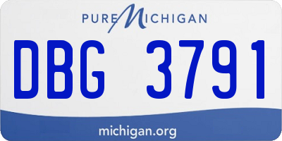 MI license plate DBG3791