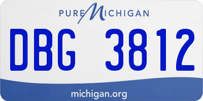 MI license plate DBG3812